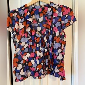 Marc by Marc Jacobs floral asymmetrical silk top